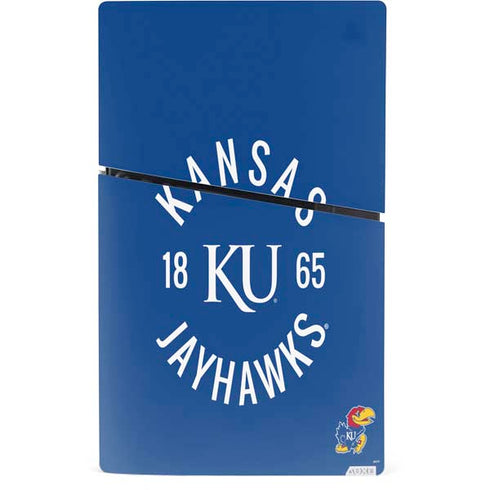 University of Kansas Jayhawks KY 1865 PS5 Slim Digital Edition Console Skin