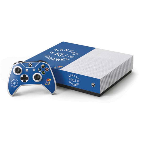 University of Kansas Jayhawks KY 1865 Xbox One S All-Digital Edition Bundle Skin