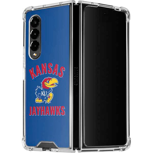 University of Kansas Jayhawks Mascot Galaxy Z Fold4 5G Clear Case