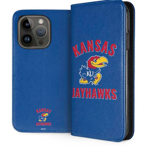 University of Kansas Jayhawks Mascot iPhone 14 Pro Folio Case