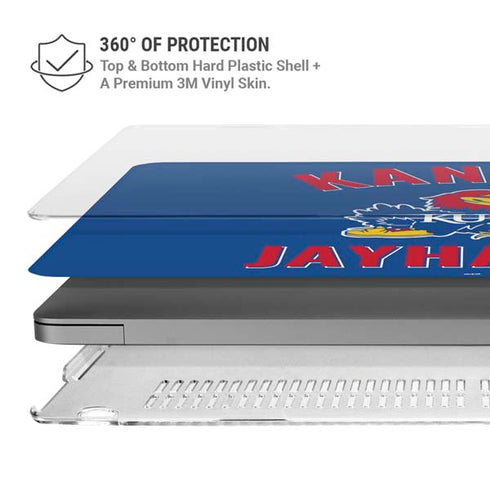 University of Kansas Jayhawks Mascot MacBook Pro 16in (2021-25) Case plus Skin