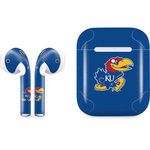 University of Kansas Jayhawks Mascot Outline Apple AirPods 2 Skin