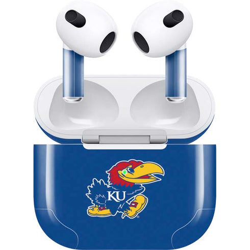 University of Kansas Jayhawks Mascot Outline Apple AirPods (3rd Gen 2021) Skin