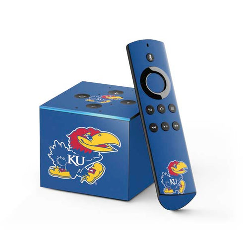 University of Kansas Jayhawks Mascot Outline Fire TV Cube Skin
