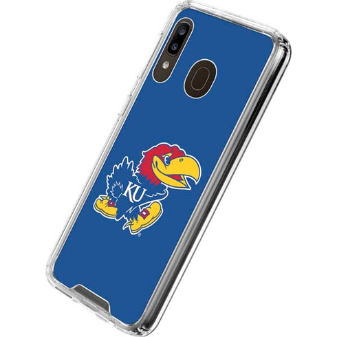 University of Kansas Jayhawks Mascot Outline Galaxy A30 Clear Case