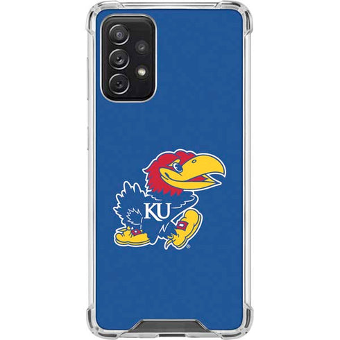 University of Kansas Jayhawks Mascot Outline Galaxy A72 5G Clear Case
