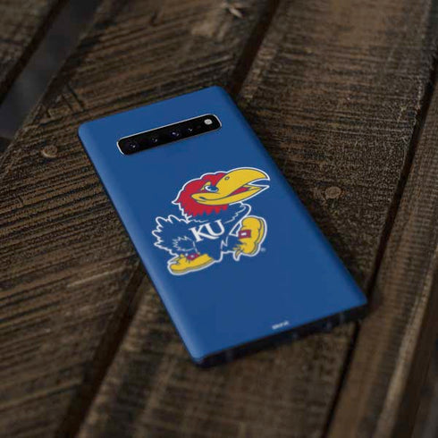 University of Kansas Jayhawks Mascot Outline Galaxy S10 Plus Skin