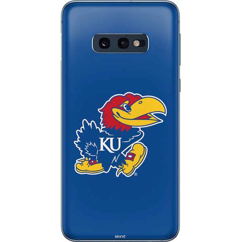 University of Kansas Jayhawks Mascot Outline Galaxy S10e Skin