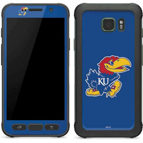 University of Kansas Jayhawks Mascot Outline Galaxy S7 Active Skin