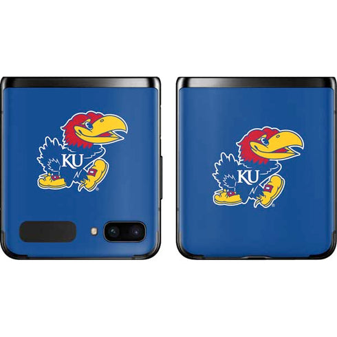University of Kansas Jayhawks Mascot Outline Galaxy Z Flip Skin