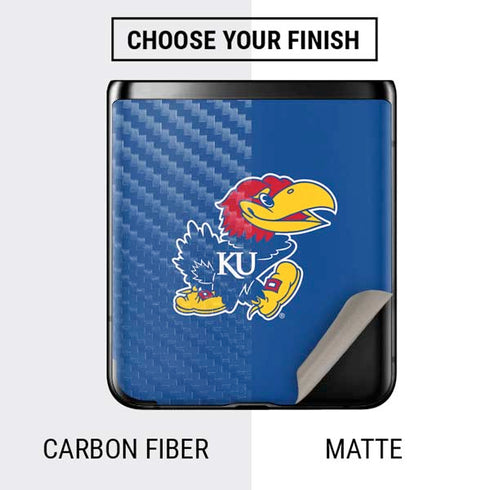 University of Kansas Jayhawks Mascot Outline Galaxy Z Flip Skin
