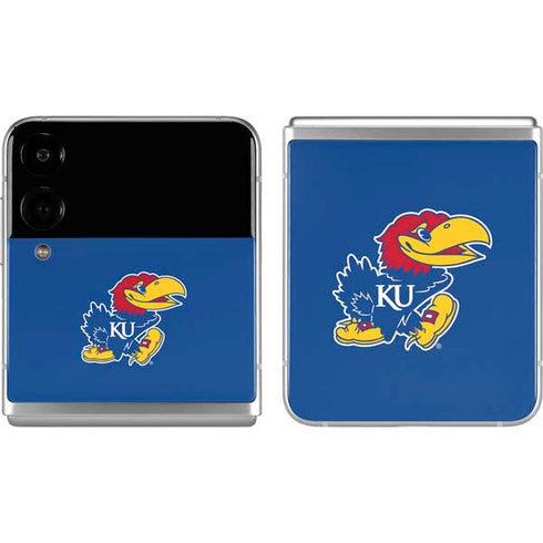 University of Kansas Jayhawks Mascot Outline Galaxy Z Flip4 5G Skin