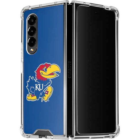 University of Kansas Jayhawks Mascot Outline Galaxy Z Fold4 5G Clear Case