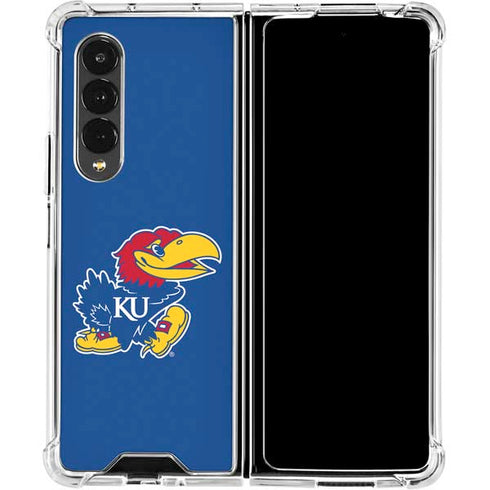 University of Kansas Jayhawks Mascot Outline Galaxy Z Fold4 5G Clear Case