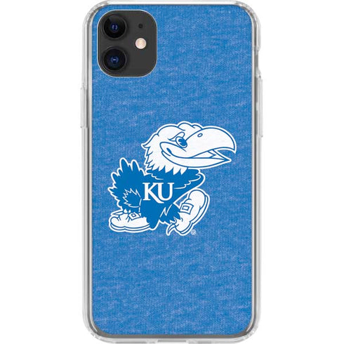 University of Kansas Jayhawks Mascot Outline iPhone 11 Clear Case