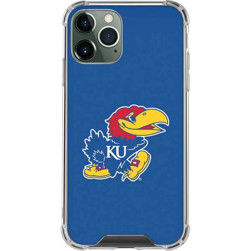 University of Kansas Jayhawks Mascot Outline iPhone 11 Pro Max Clear Case