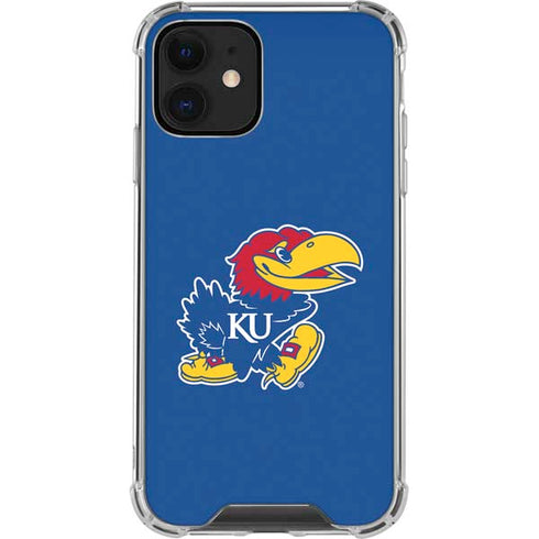 University of Kansas Jayhawks Mascot Outline iPhone 12 Clear Case