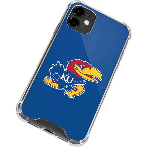 University of Kansas Jayhawks Mascot Outline iPhone 12 Clear Case