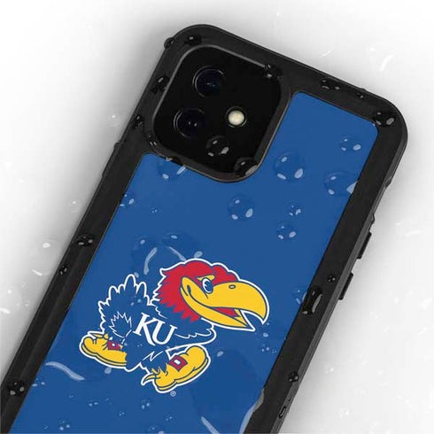 University of Kansas Jayhawks Mascot Outline iPhone 12 Mini Waterproof Case