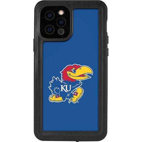 University of Kansas Jayhawks Mascot Outline iPhone 12 Pro Waterproof Case