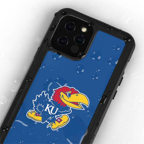 University of Kansas Jayhawks Mascot Outline iPhone 12 Pro Waterproof Case