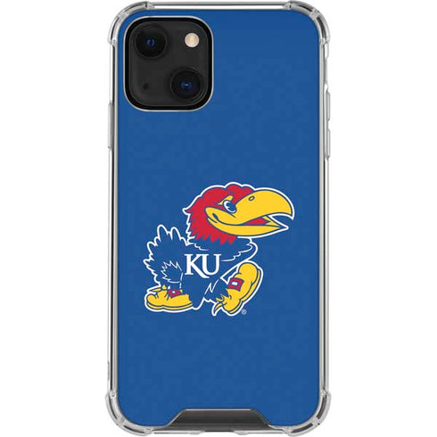 University of Kansas Jayhawks Mascot Outline iPhone 13 Mini Clear Case