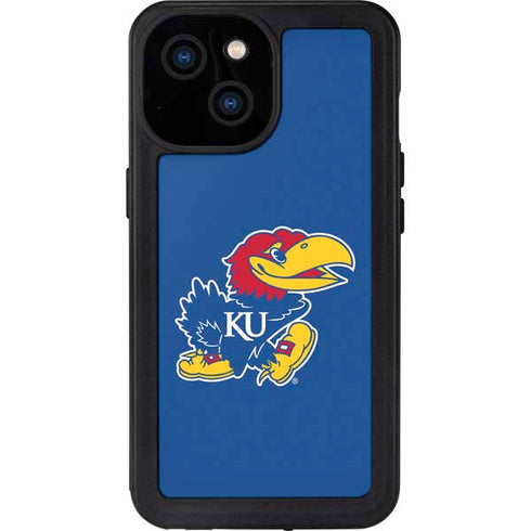 University of Kansas Jayhawks Mascot Outline iPhone 13 Mini Waterproof Case
