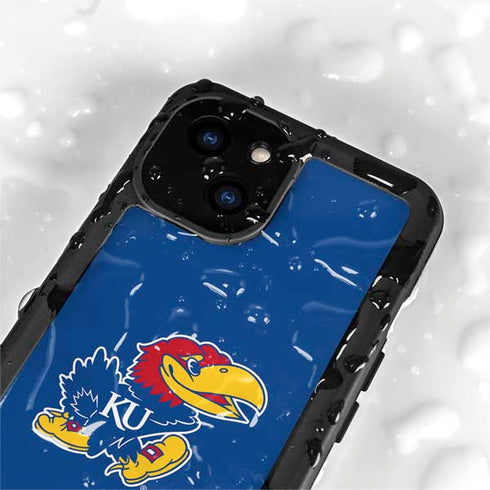 University of Kansas Jayhawks Mascot Outline iPhone 13 Mini Waterproof Case