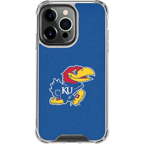 University of Kansas Jayhawks Mascot Outline iPhone 13 Pro Clear Case