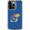 University of Kansas Jayhawks Mascot Outline iPhone 13 Pro Clear Case