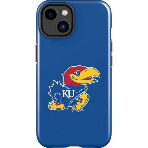 University of Kansas Jayhawks Mascot Outline iPhone 15 Plus Impact Case