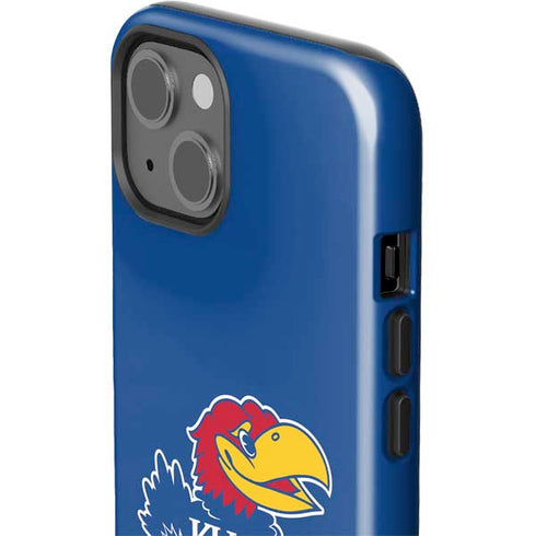 University of Kansas Jayhawks Mascot Outline iPhone 15 Plus Impact Case