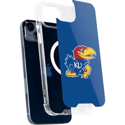 University of Kansas Jayhawks Mascot Outline iPhone 15 Plus MagSafe Case