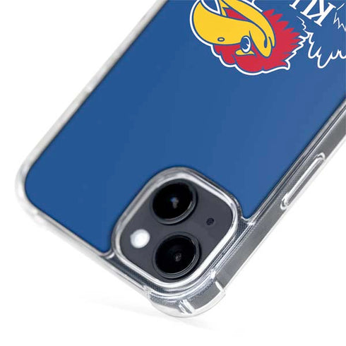 University of Kansas Jayhawks Mascot Outline iPhone 15 Plus MagSafe Case