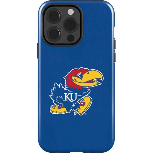 University of Kansas Jayhawks Mascot Outline iPhone 15 Pro Impact Case