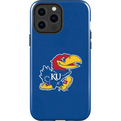 University of Kansas Jayhawks Mascot Outline iPhone 15 Pro Max Impact Case