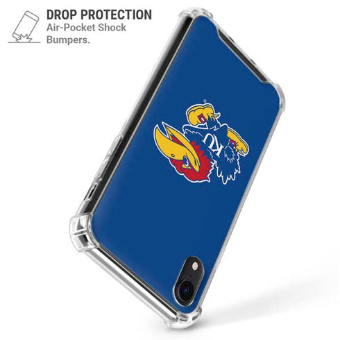 University of Kansas Jayhawks Mascot Outline iPhone XR Clear Case