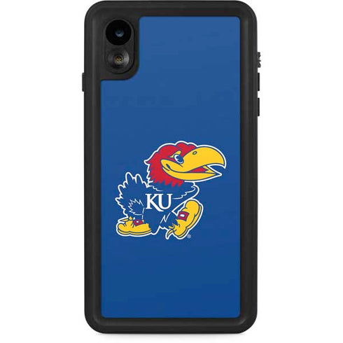 University of Kansas Jayhawks Mascot Outline iPhone XR Waterproof Case