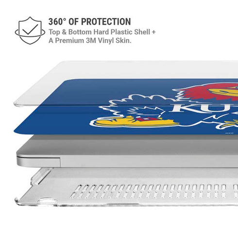 University of Kansas Jayhawks Mascot Outline MacBook Air 15in (2023-2025) Case plus Skin