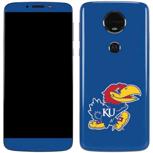 University of Kansas Jayhawks Mascot Outline Moto E5 Plus Skin