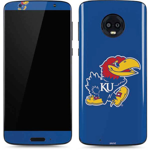 University of Kansas Jayhawks Mascot Outline Moto G6 Skin