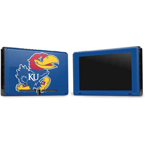 University of Kansas Jayhawks Mascot Outline Nintendo Switch Bundle Skin