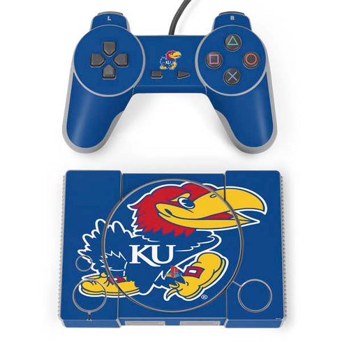 University of Kansas Jayhawks Mascot Outline PlayStation Classic Bundle Skin