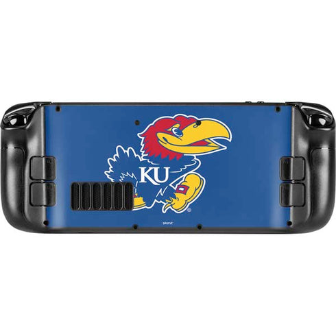 University of Kansas Jayhawks Mascot Outline Steam Deck Handheld Gaming Computer Skin