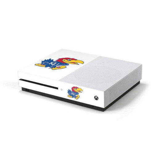 University of Kansas Jayhawks Mascot Outline Xbox One S Console Skin