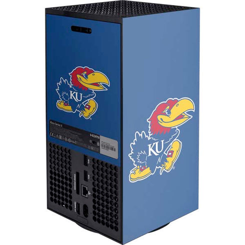 University of Kansas Jayhawks Mascot Outline Xbox Series X Console Skin