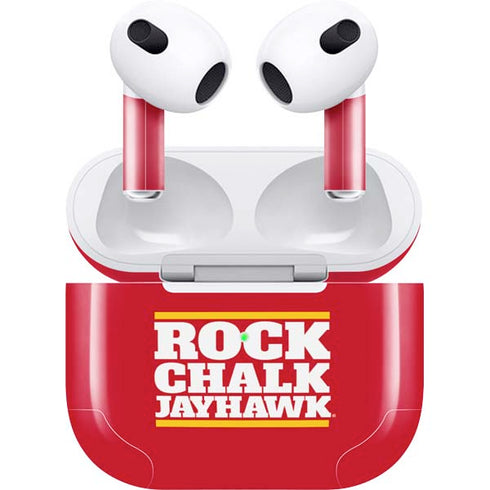 University of Kansas Rock Chalk Jayhawk Apple AirPods (3rd Gen 2021) Skin