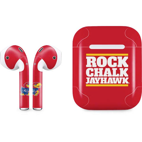 University of Kansas Rock Chalk Jayhawk Apple AirPods Skin
