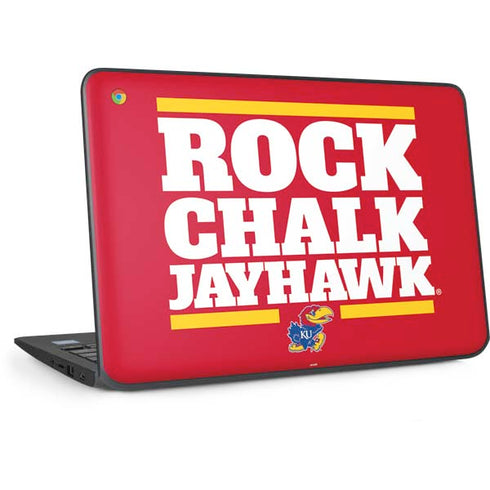 University of Kansas Rock Chalk Jayhawk HP Chromebook Skin