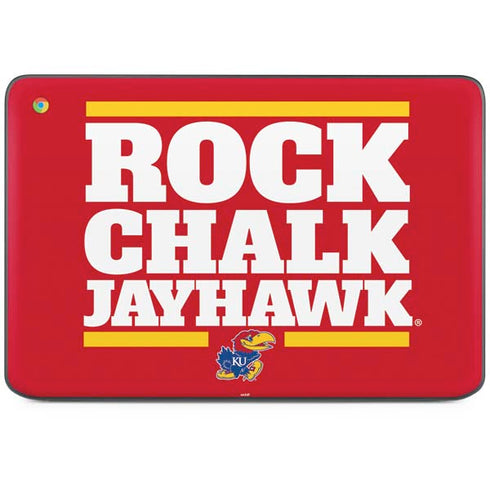 University of Kansas Rock Chalk Jayhawk HP Chromebook Skin